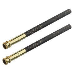 2Pcs Bamboo Metal Pencil Extenders for Office School and Home Drawing Supplies