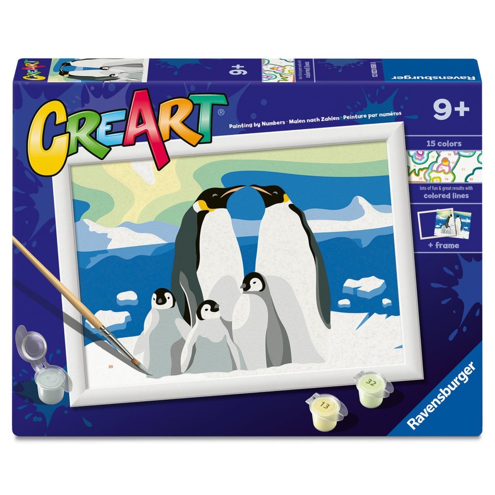 Ravensburger – Creart Serie D De familie van de pinguïns Schilderset voor kind
