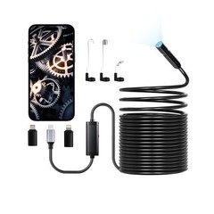 Endoscope Camera with 49.2FT Semi-Rigid Cable, 1920P HD Borescope for Androi…