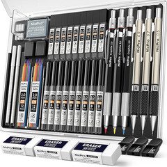 Mechanical Pencil Set 6B 4B 2B HB 2H 4H Drawing Crafting Sketching Art Supplies