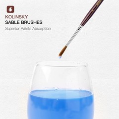 Kolinsky Sable Miniature Brushes Drybrushes for 2/0,1,2,4,3,5,6, Red
