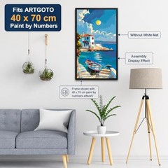 5.7×27.5inch/40x70cm Large Diamond Art Painting/Paint by Numbers MDF Picture 1