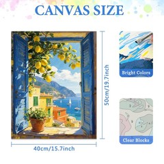 Lemon Tree Paint By Numbers Kit Lemon Tree Fruit Full Drill Wall Art Cross