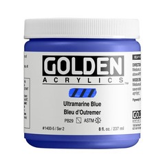 8 fl. oz. GOLDEN Heavy Body Acrylics Jar Ultramarine Blue Professional