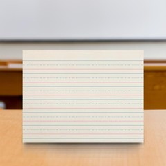 Red Blue Newsprint Paper 5/8 Inch Ruled 11×81/2 Inch 500 Sheets