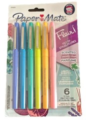 Paper Mate Flair Scented Felt Tip Pens Multicolor 6-Pack Medium 0.7mm
