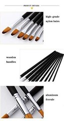 Artist Paint Brushes Set9 Pcs Professional Filbert Brushes for Acrylic Oil Wa…