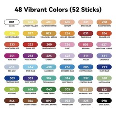 LIGHTWISH Professional 1 Count (Pack of 1), Multicolor 48 color(52 sticks)