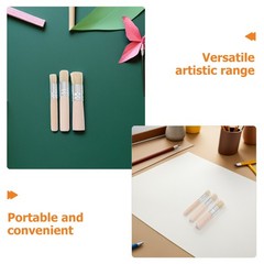 6pcs Wooden Stencil Paint Brushes: Pig Bristle Brush Set for Painting Crafts