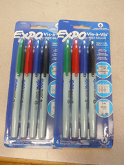 EXPO Vis-à-Vis Wet-Erase Marker Fine Point Asstd. 2 sets of 4/ 16074