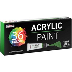 U.S. Art Supply 36 Color Professional Acrylic Paint Set in 12ml Tubes – Art…
