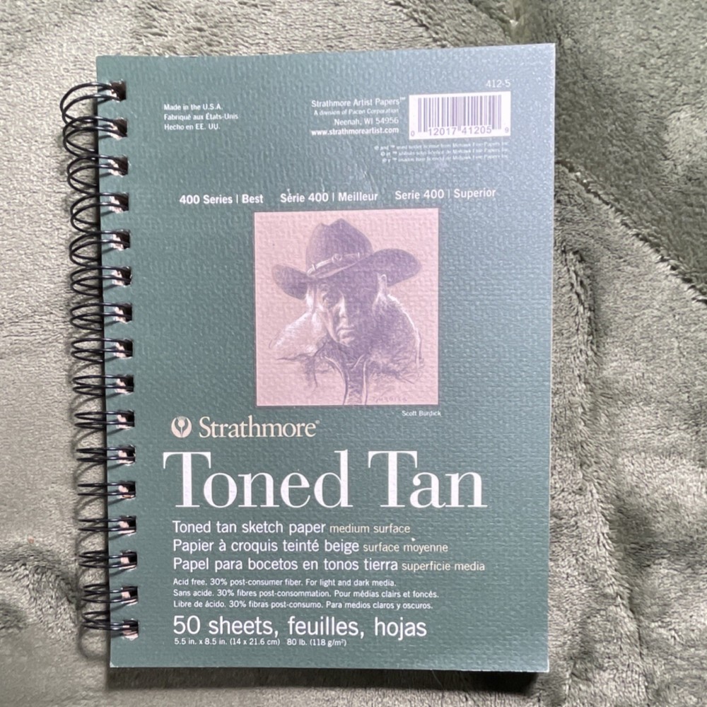 Strathmore Toned Tan 400 Series Sketch Book 5.5×8.5in 50 Sheets Tan