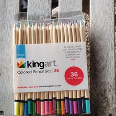 KINGART Studio Colored Pencil Set 36 Pack Multicolor Unique Colors