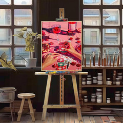 Party Vintage Paint by Numbers for Adults Beginner, DIY Acrylic Retro Funny Poke