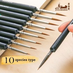 3 – 10Pcs 00000-5 Extra Fine Liner Watercolor Brush Soft Hair Oil Painting Tool