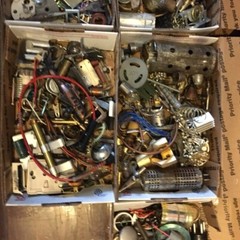 STEAMPUNK Parts for Artists-2 pounds box-metal based smalls-Salvage- See Details