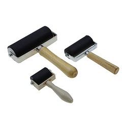 3 Pack Rubber Brayer Roller Set for Printmaking Crafting Ink Application 2.4-5.9