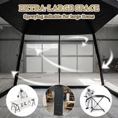 Portable Paint Booth Tent 10.8 x 10.8 x 7.9 FT Extra Large Spray Paint Tent w…