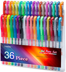 36 Colors Gel Pens Set For Adult Coloring Books Colored Gel Marker With 40%