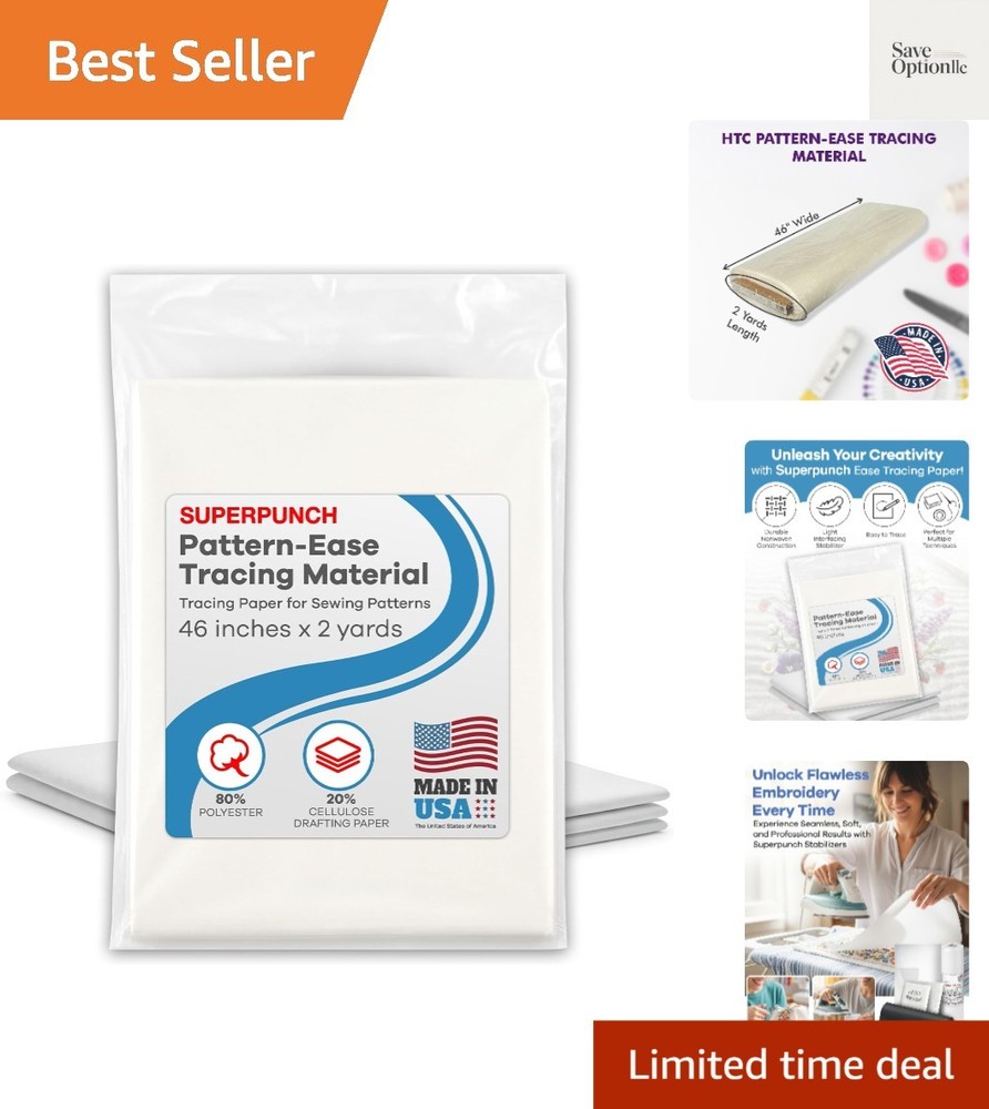 Pattern-Ease Tracing Material, Tracing Paper for Sewing Patterns – 46 Inches …