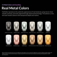 Gaahleri Kaleido Metal 12-Color Set Water-Based Acrylic Metallic Airbrush Paint