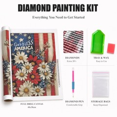 Daisy Diamond Art Kits for Adults, Full Drill Round 5D Diamond Painting Kits for