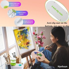 Hynhsun 2025 Upgraded Paint Brush Cleaner Rinse Cup Water Green