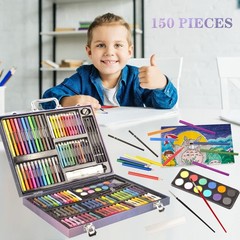 KINSPORY 150PC Art Set with Sketch Book, Coloring Art Kit Drawing Art Supplie…