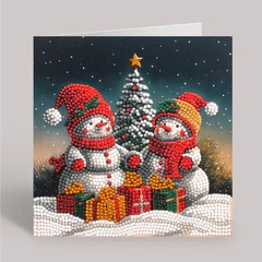 CraftBuddyUS CCK-32XM153: Holiday Smiles Crystal Art Card Kit 18x18cm