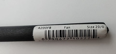 Royal Brush -#4200FB Mini Majestic Synthetic Hog Hair FAN -Size 20/0 – New