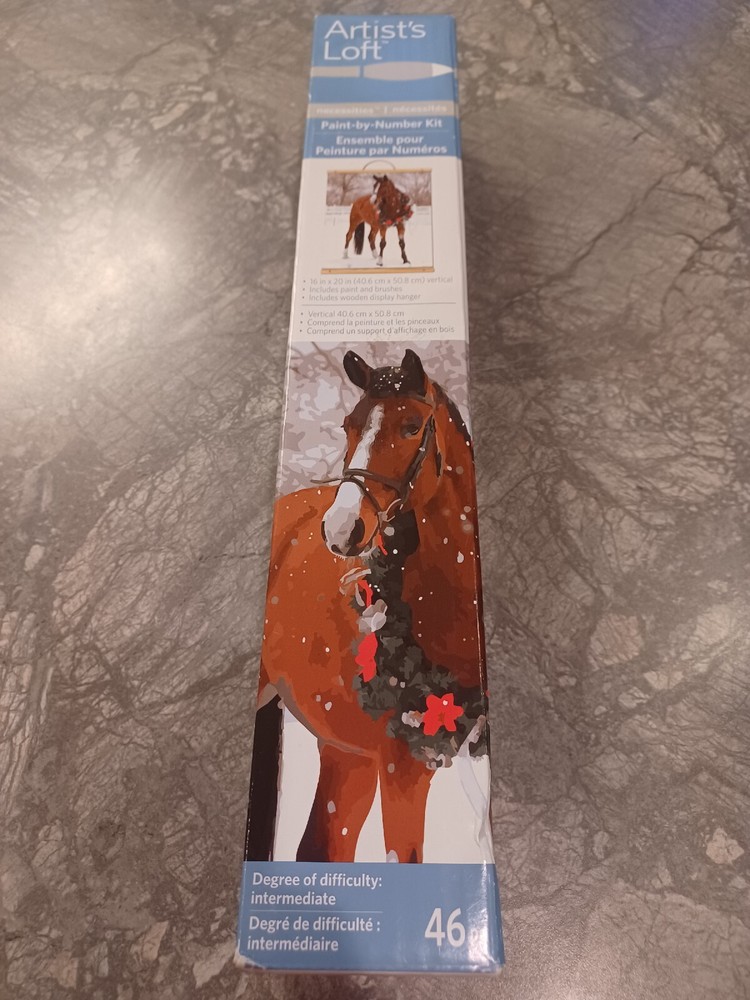 Artist’s Loft Vertical Hanging Paint by Number Kit- Christmas Horse- Brand New