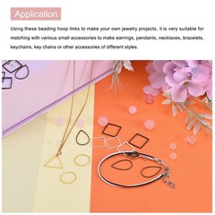 Square Beading Hoop Link Geometric Linking Ring 1″x1″ Bronze 20pcs