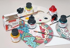 Waterproof Drawing Ink 35ml Dropper Brown for Calligraphy