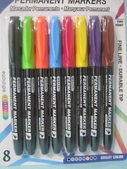 Durable Line/Tip Fine Point Permanent Marker Pen Bright color Assorted