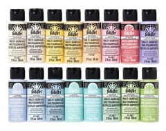 Multi Surface Acrylic Paint Set Pastel Colors, Count, 2 Fl Oz (Pack of 16)