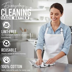 RIVERSIDE Pack of 12 Premium Kitchen Towels 16 x 26 Inches, 100% Cotton Kitch…