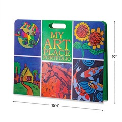 My Art Place Expandable Color-Tabbed Portable Art Storage Portfolio with Deco…