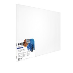 Stretched Canvas 24×36 Inches 100% Cotton Acid Free White Deluxe Artist Canvas