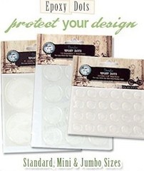 Clear Epoxy Round Dots Picture Pebbles to Seal Images / Many Sizes