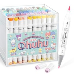 Sanrio x Ohuhu Illustration Markers Brush/Fine Point 80 colors + 1 Blender Pen