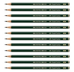 Faber-Castell Pencils, Castell 9000 Artist graphite pencils, 4B black lead Pe…