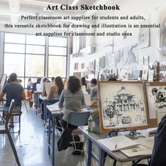 Durable 9 x 12 Inch Sketch Book Top Spiral Binding Perfect for All Skill Levels