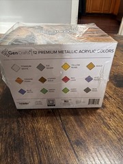 Open Box Metallic Acrylic Pouring Paint 12 Colors Pre Metallic 12 x 60ml (2floz)