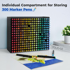 Art Marker Storage Rack for 300 Markers, Watercolour Brushes Pens Color Pencils