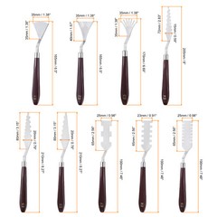 9pcs E1 Painting Palette Knife Set Stainless Steel Art Spatula Scraper Tools