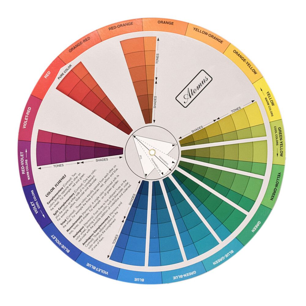 Color Card Wheel Water for Watercolor Woman Artist Colour Matching Palette