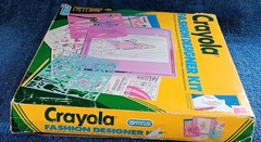 VTG Crayola Fashion Designer Kit 1990 Toy Drawing Color Styling Art Set Stencils