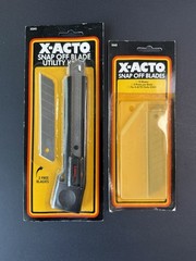 X-Acto Lot Heavy Duty Snap-Off Knife x2 Plus Extra Blades Utility NOS NEW