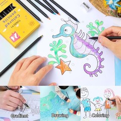 12 Colors Rainbow Pencils,Multi Colored Pencils for Adult Coloring, Multicolored