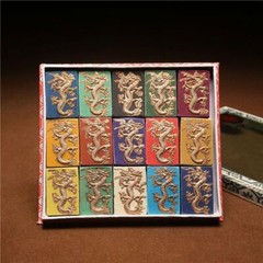 15pcs/set Color Ink Stick Box Set Chinese Calligraphy Painting Solid Ink Block